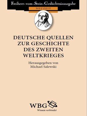 cover image of Deutsche Quellen zur Geschichte des Zweiten Weltkrieges